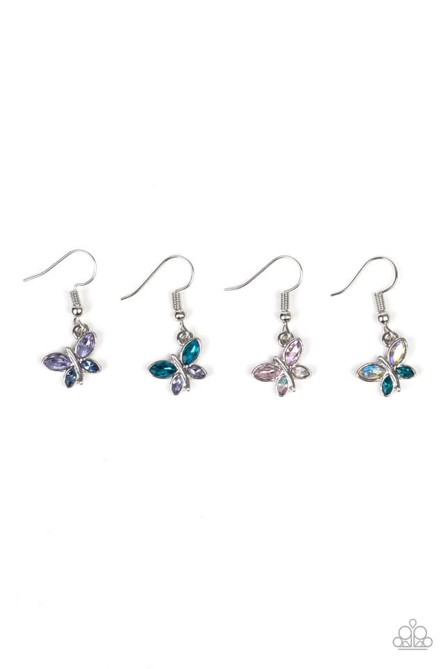 Starlet Shimmer Colorful Butterfly Earrings Pack of 5