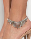 Curtain Confidence - White Anklet - Paparazzi Accessories