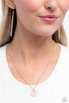 Initial Elegance - Rose Gold - K Necklace - Paparazzi Accessories