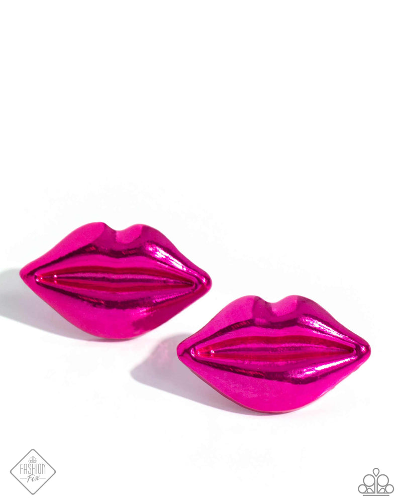 five-dollar-jewelry-diva-decoration-pink-post earrings-paparazzi-accessories