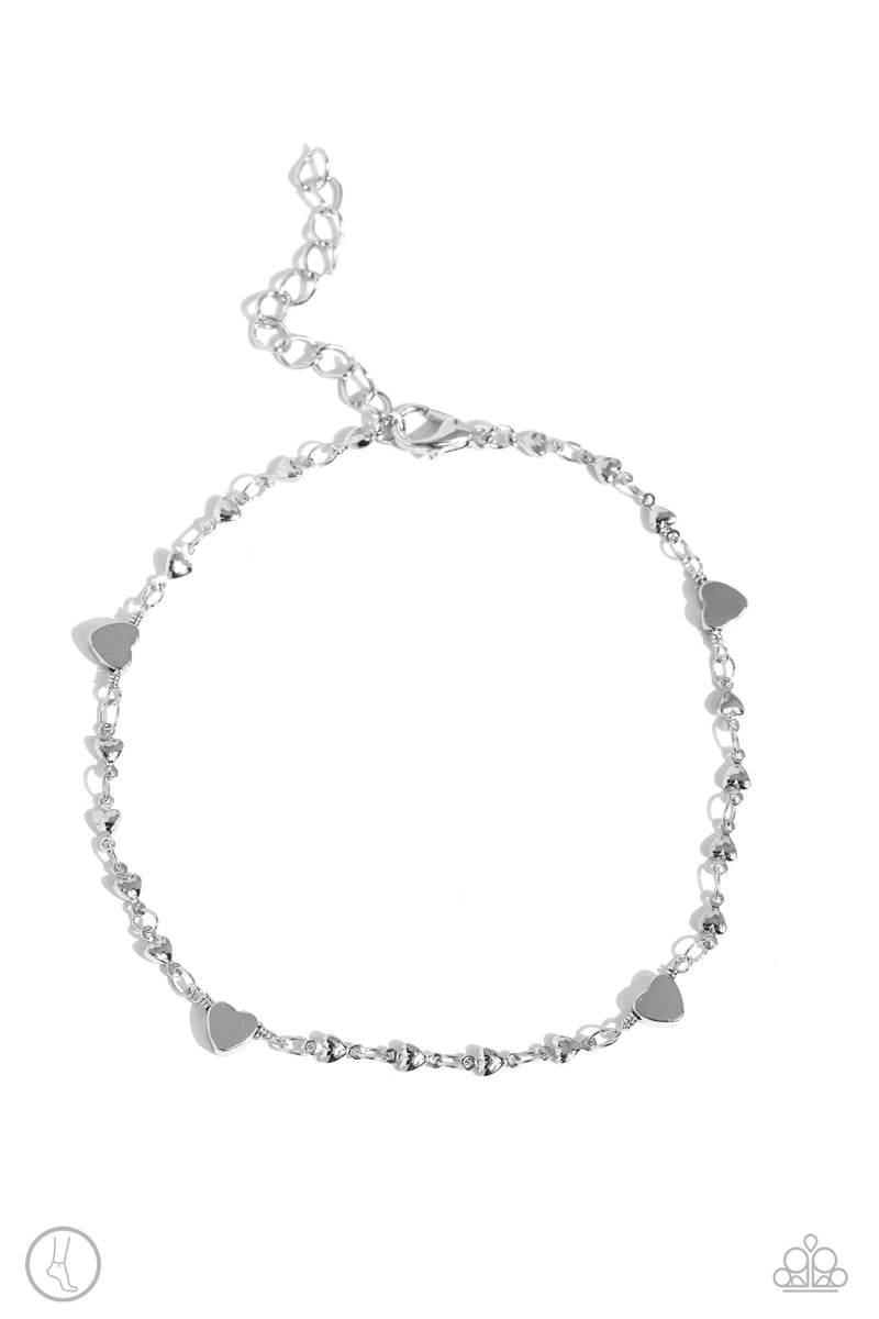 five-dollar-jewelry-highlighting-my-heart-silver-anklet-paparazzi-accessories