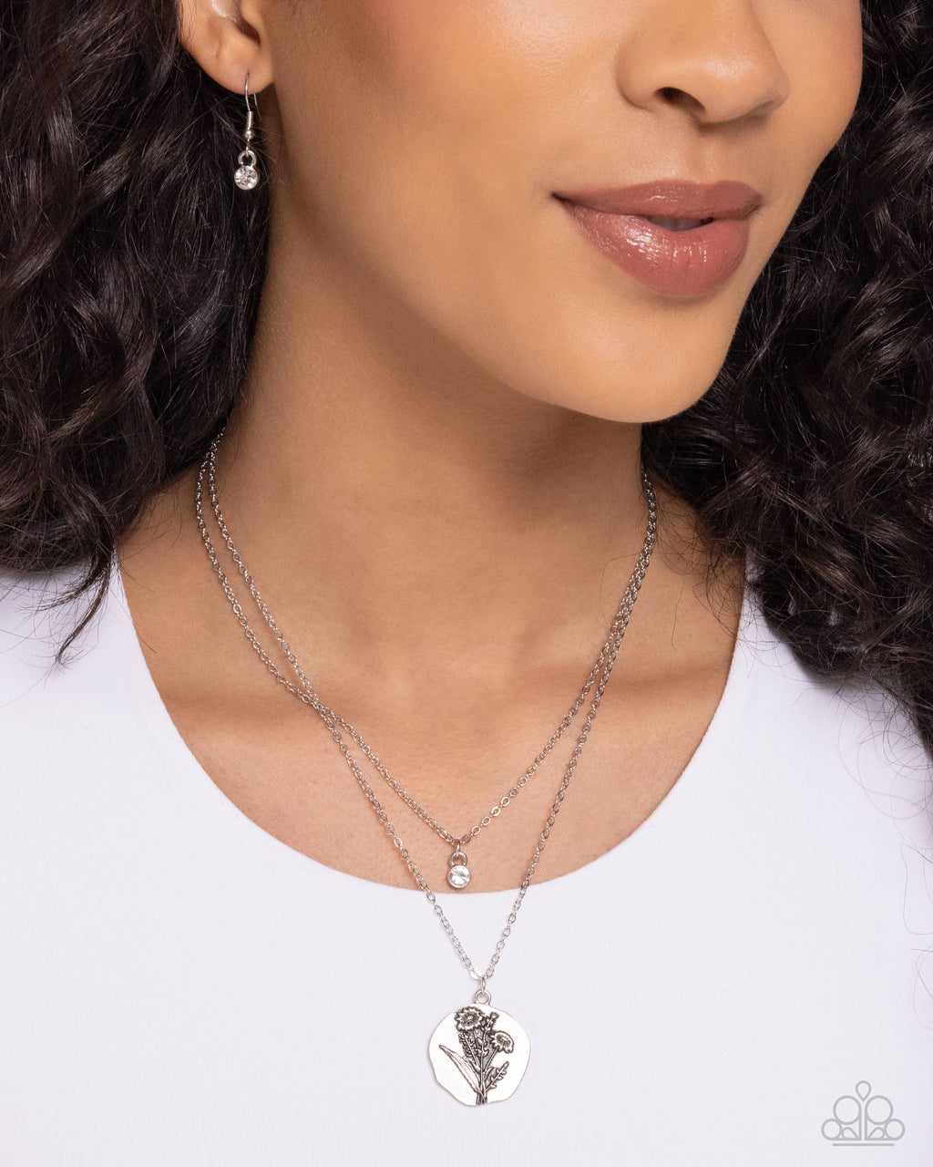 Birthstone Beauty - White Necklace - Paparazzi Accessories