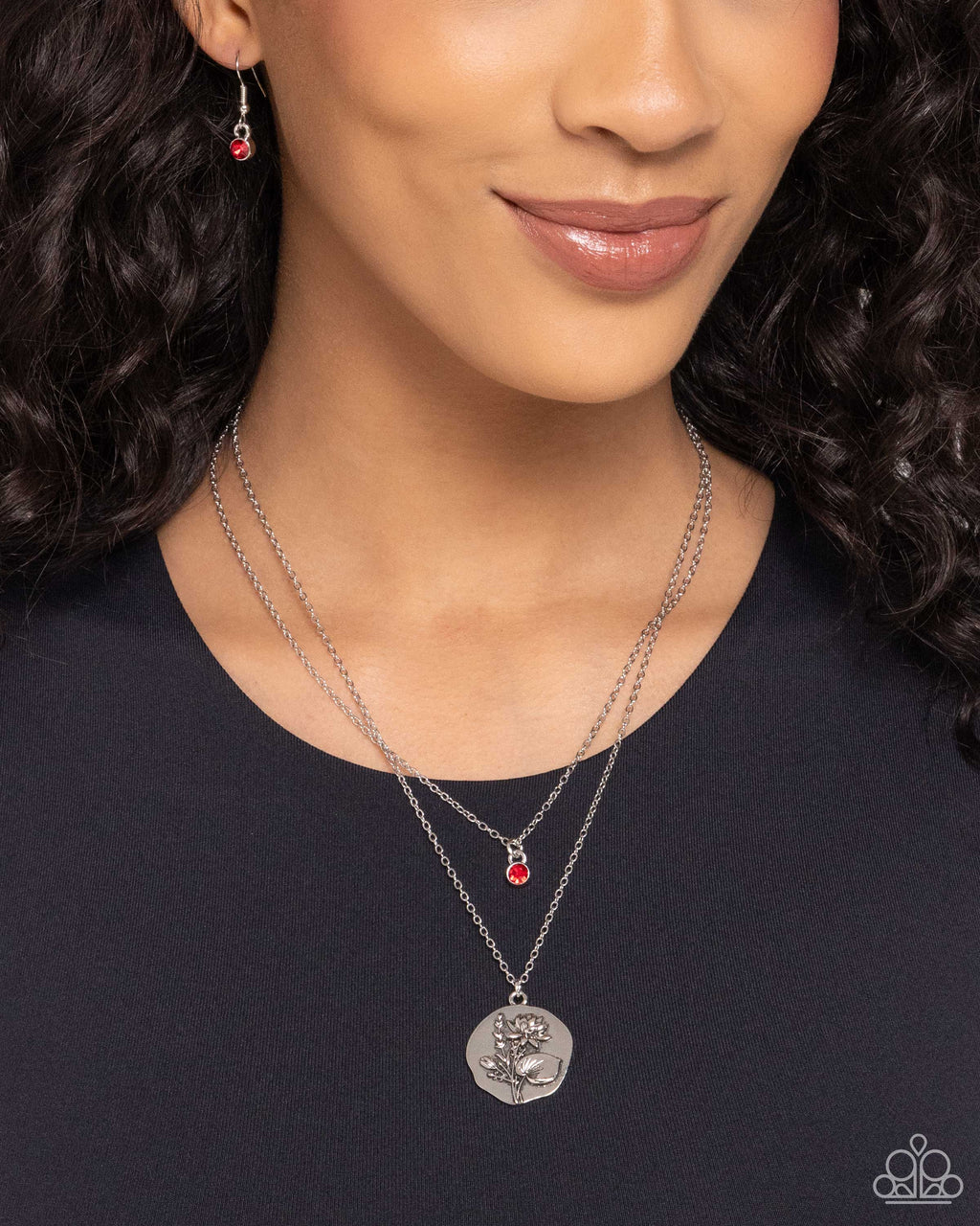 Birthstone Beauty - Red Necklace - Paparazzi Accessories