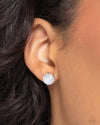 Breathtaking Birthstone - White Post Earrings - Paparazzi Accessories