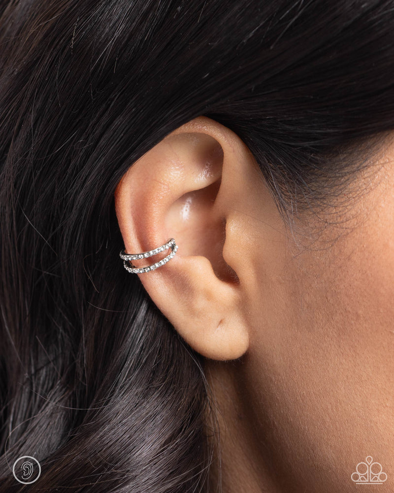 Monochromatic Mystique Cuff Earrings - Paparazzi Accessories