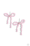 five-dollar-jewelry-the-bow-must-go-on-pink-post earrings-paparazzi-accessories