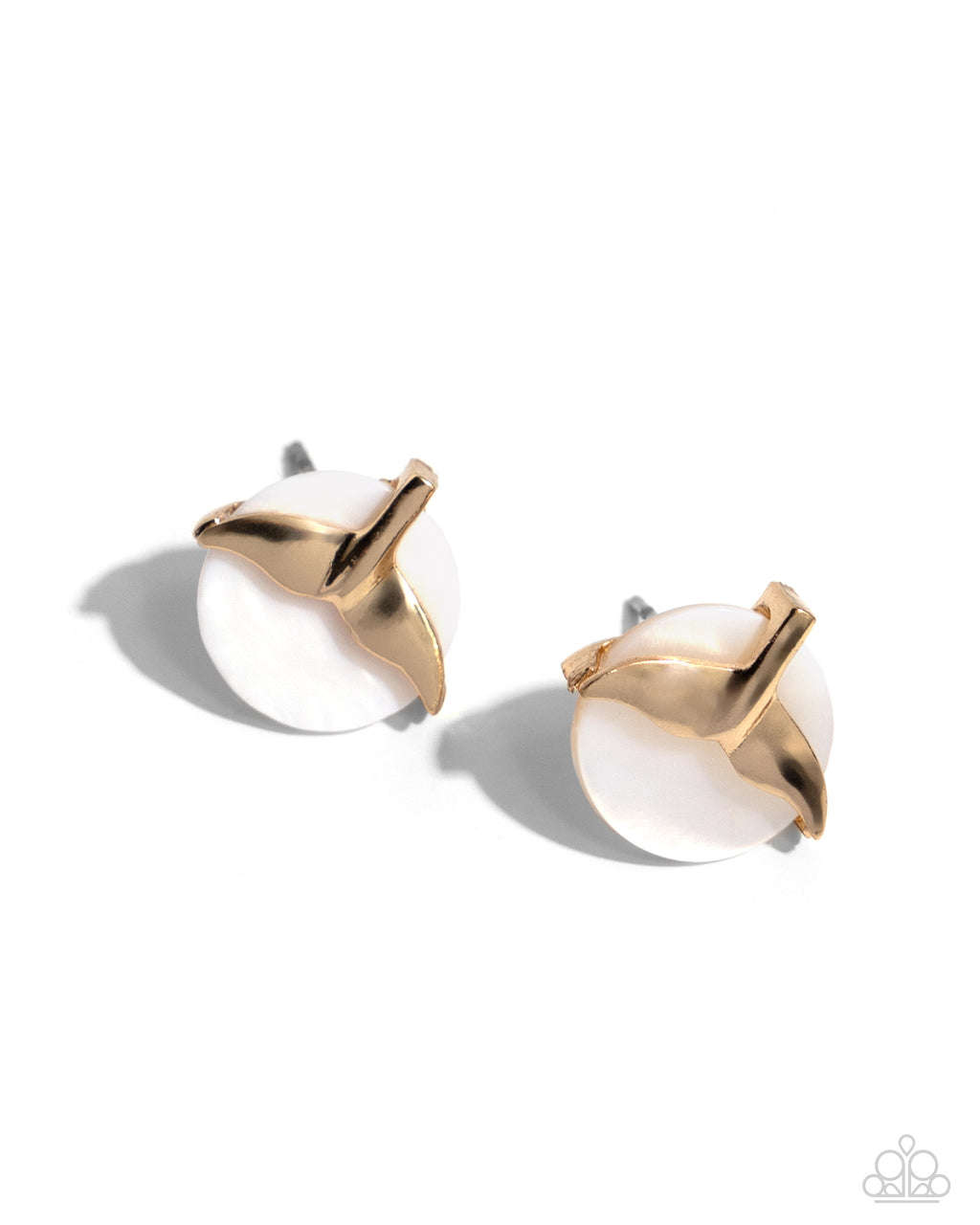 five-dollar-jewelry-mermaidcore-gold-post earrings-paparazzi-accessories