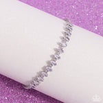 Dandy Dancer - White Bracelet - Paparazzi Accessories