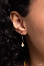 Trendy Tutor - Yellow Necklace - Paparazzi Accessories
