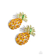 five-dollar-jewelry-pineapple-pizzazz-yellow-post earrings-paparazzi-accessories