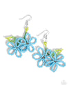 five-dollar-jewelry-beaded-blooms-blue-earrings-paparazzi-accessories
