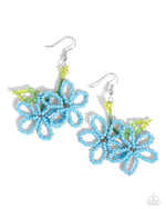 five-dollar-jewelry-beaded-blooms-blue-earrings-paparazzi-accessories