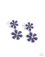 five-dollar-jewelry-a-blast-of-blossoms-blue-post earrings-paparazzi-accessories