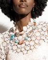 Santa Fe Service - Blue Necklace - Paparazzi Accessories