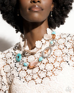Santa Fe Service - Blue Necklace - Paparazzi Accessories