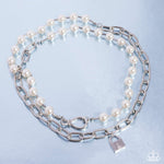 Infinite Industry - White Necklace - Paparazzi Accessories