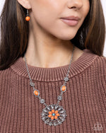 Ornate Opinion - Orange Necklace - Paparazzi Accessories