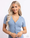 Chiseled Candidate - Blue Necklace - Paparazzi Accessories