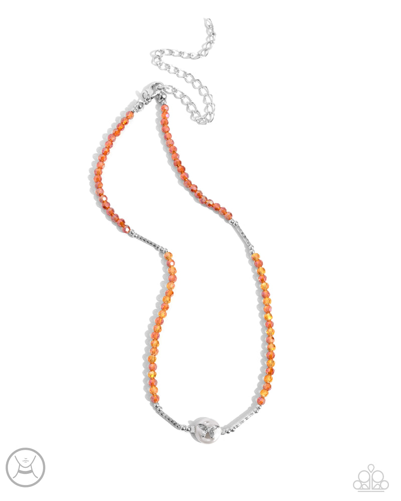 five-dollar-jewelry-aerial-action-orange-necklace-paparazzi-accessories