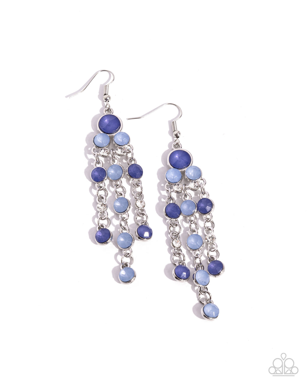 five-dollar-jewelry-cascading-clarity-blue-earrings-paparazzi-accessories