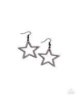 five-dollar-jewelry-streamlined-stars-black-earrings-paparazzi-accessories
