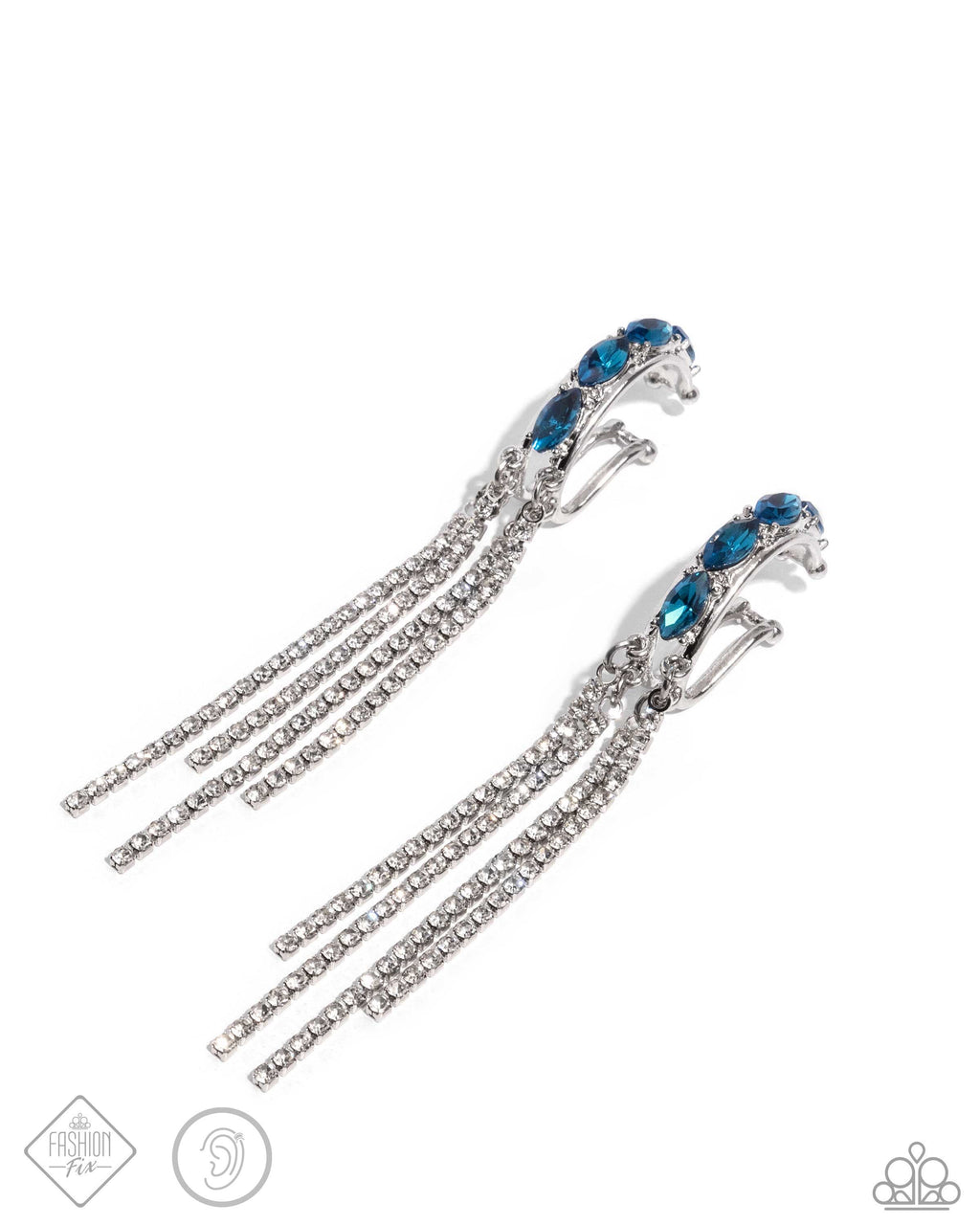 five-dollar-jewelry-feminine-fascination-blue-post earrings-paparazzi-accessories
