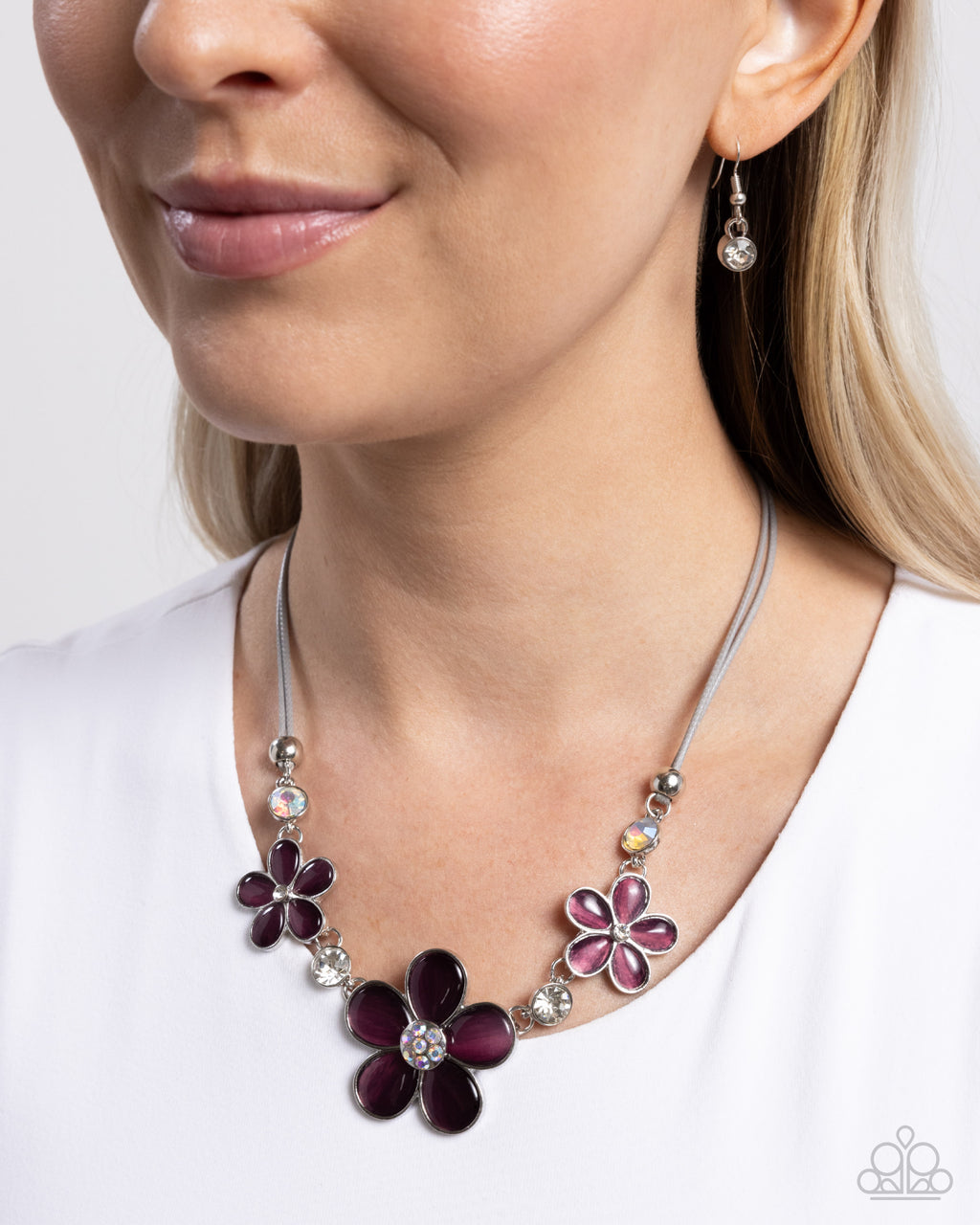 Cats Eye Calm - Purple Necklace - Paparazzi Accessories