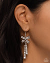 Date Night Decadence - White Earrings - Paparazzi Accessories
