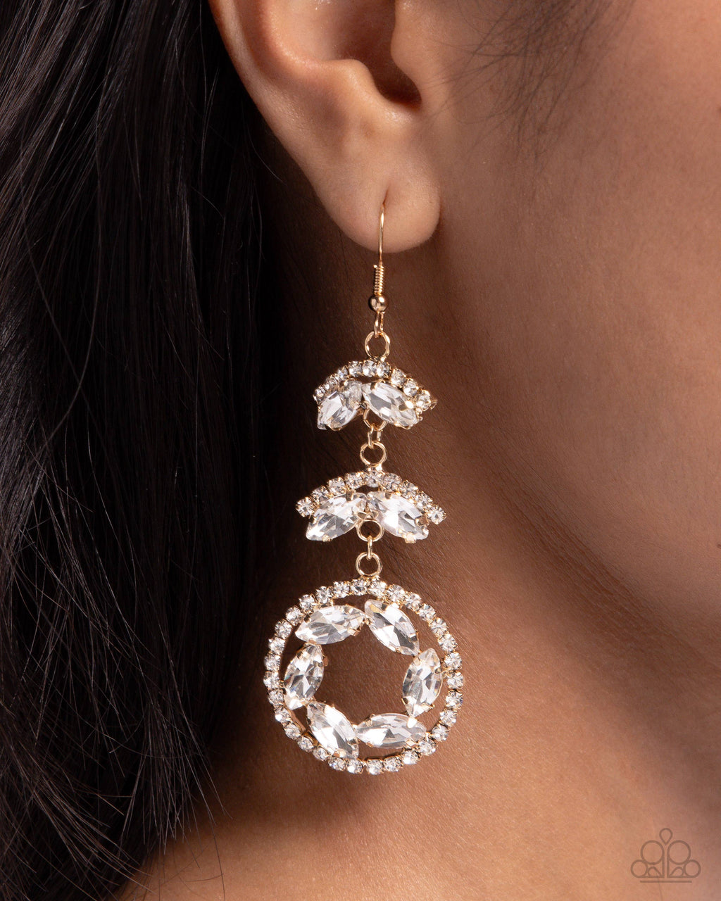 Polished Pattern - Gold Earrings - Paparazzi Accessories