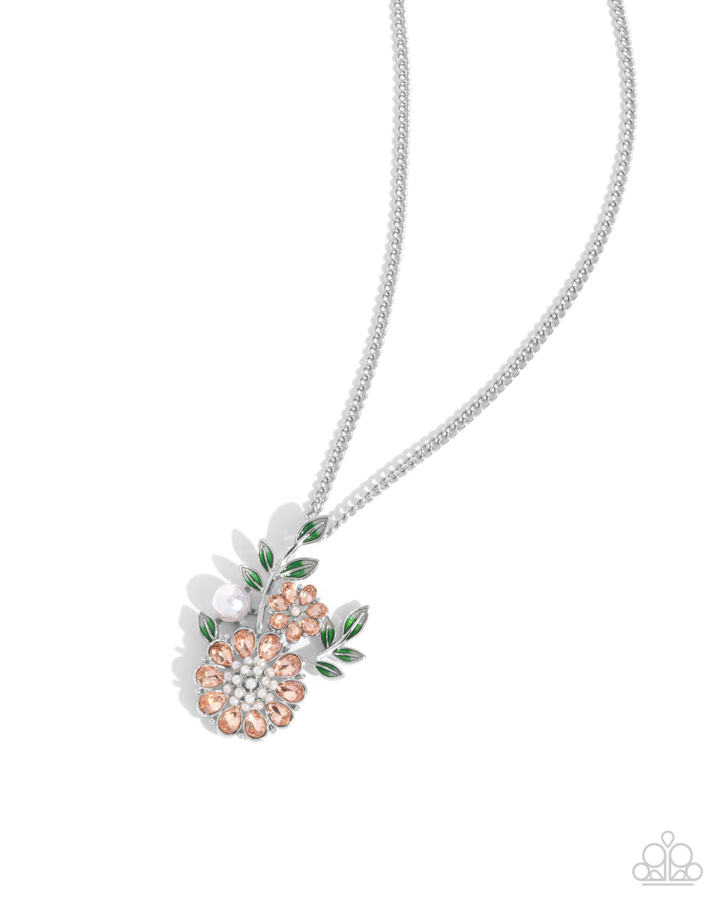five-dollar-jewelry-botanical-bunch-orange-necklace-paparazzi-accessories