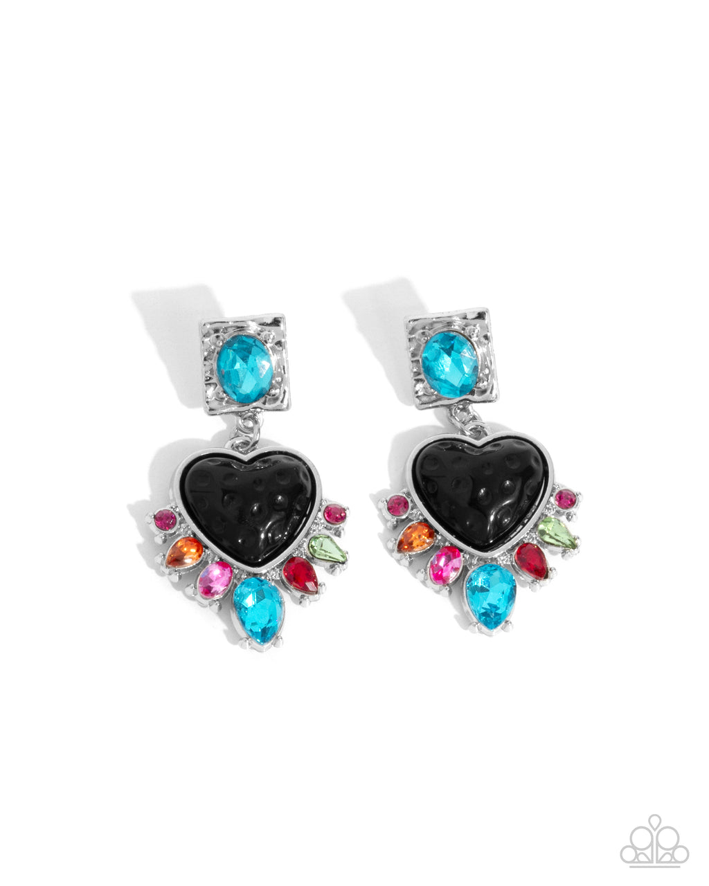 five-dollar-jewelry-bohemian-bling-black-post earrings-paparazzi-accessories