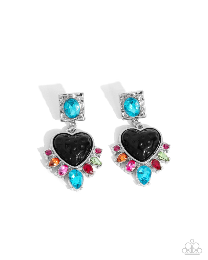 five-dollar-jewelry-bohemian-bling-black-post earrings-paparazzi-accessories