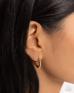 Darling Dance - Gold Earrings - Paparazzi Accessories