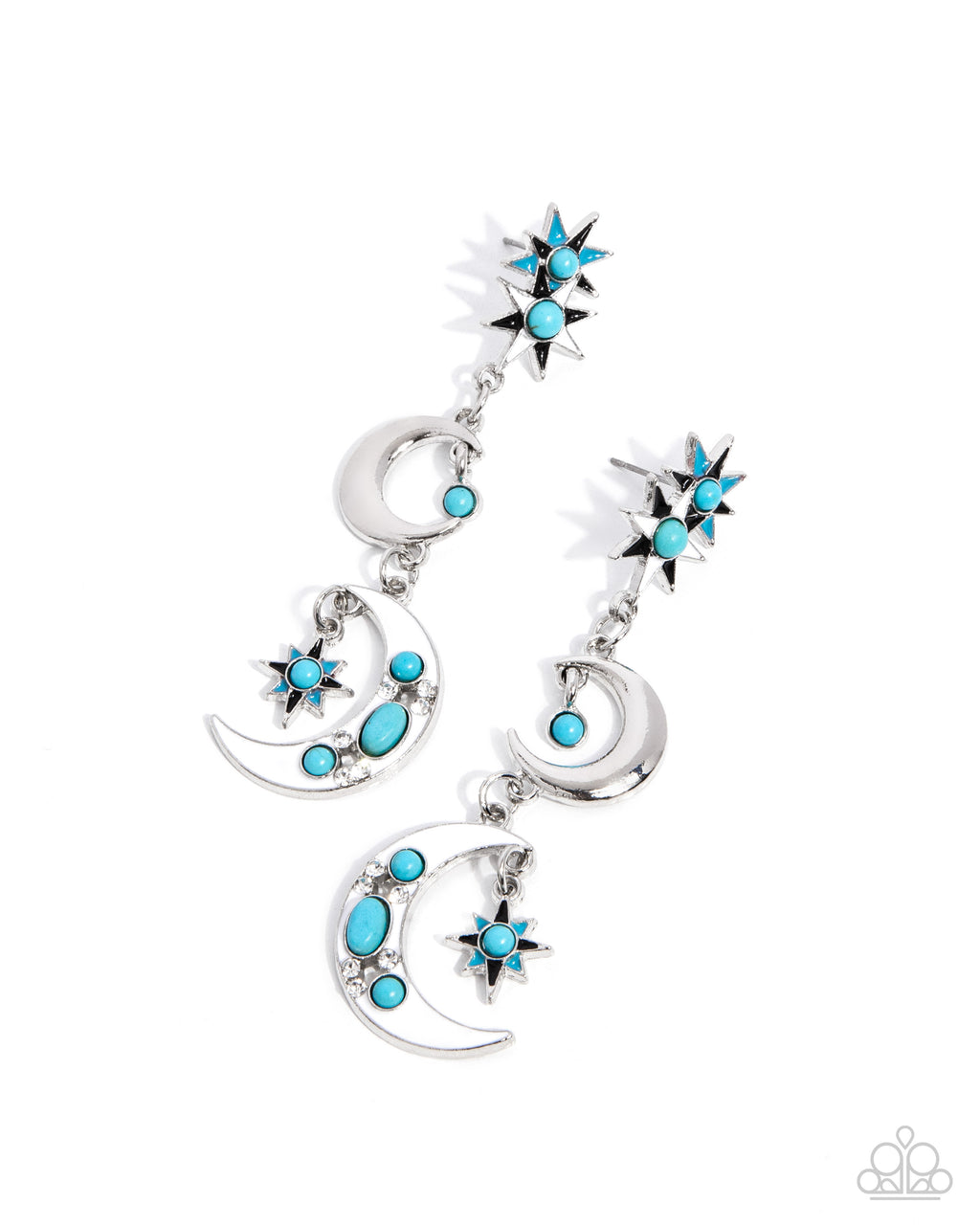 five-dollar-jewelry-stellar-serendipity-blue-post earrings-paparazzi-accessories