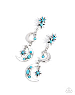 five-dollar-jewelry-stellar-serendipity-blue-post earrings-paparazzi-accessories