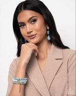 Marbled Masterpiece - Blue Post Earrings - Paparazzi Accessories