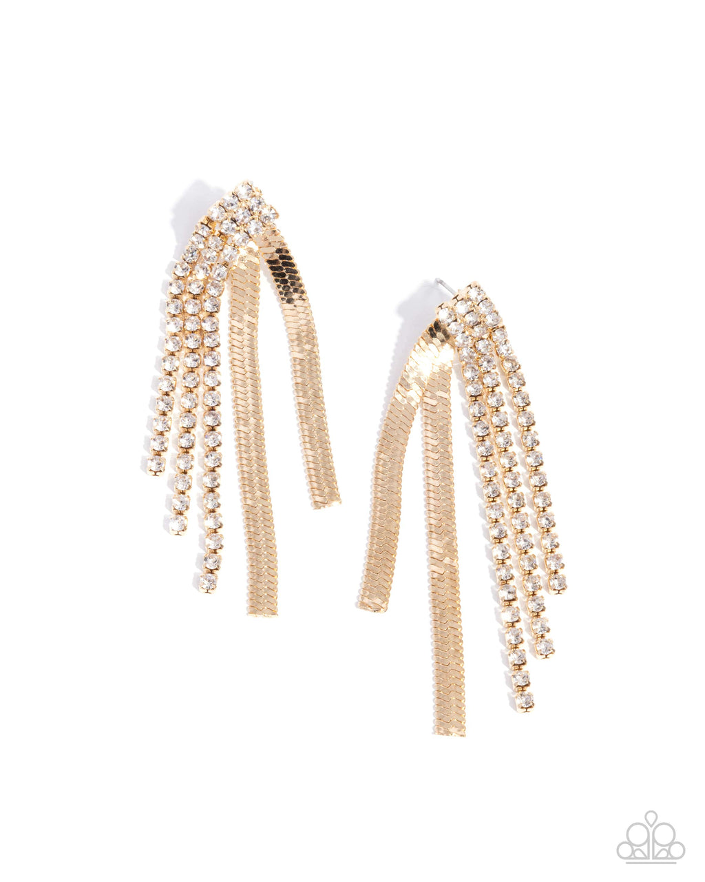 eight-dollar-jewelry-dramatic-downpour-gold-post earrings-paparazzi-accessories