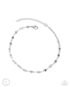 five-dollar-jewelry-relaxed-radiance-silver-anklet-paparazzi-accessories