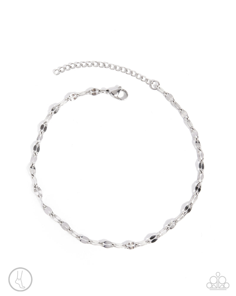 five-dollar-jewelry-relaxed-radiance-silver-anklet-paparazzi-accessories