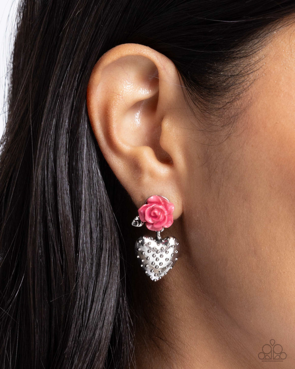 five-dollar-jewelry-girly-grade-pink-post earrings-paparazzi-accessories