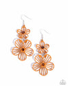 five-dollar-jewelry-textured-tiers-orange-earrings-paparazzi-accessories
