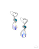 five-dollar-jewelry-faceted-frenzy-blue-post earrings-paparazzi-accessories