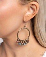 Hooped Hello - Brass Earrings - Paparazzi Accessories