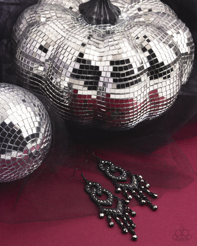 Pristine Precipitation - Black Earrings - Paparazzi Accessories