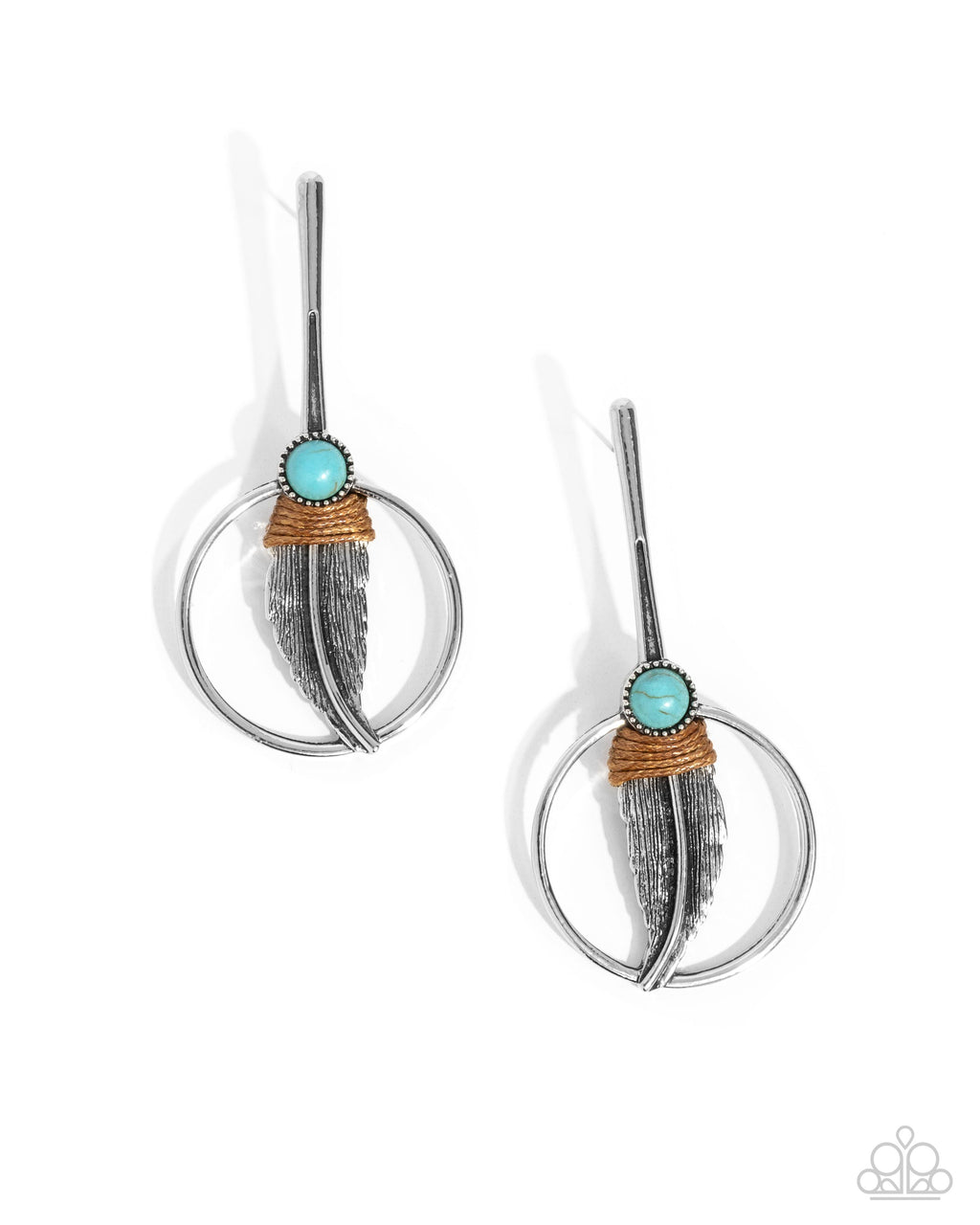 five-dollar-jewelry-feathered-future-blue-post earrings-paparazzi-accessories