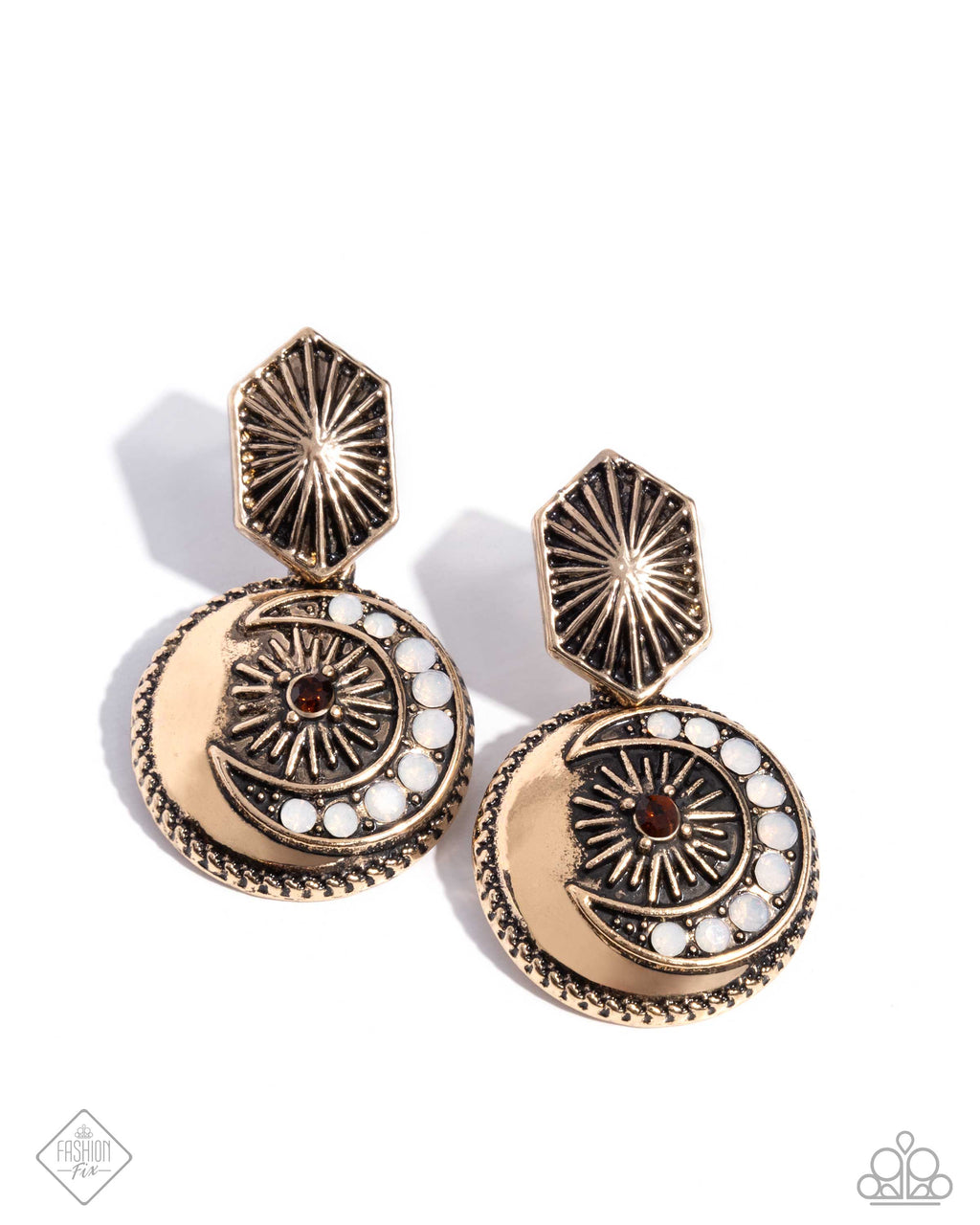 five-dollar-jewelry-eclectic-energy-gold-post earrings-paparazzi-accessories
