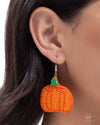 Pumpkin Pizzazz - Orange Earrings - Paparazzi Accessories