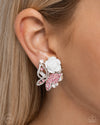 Fanciful Facade - Pink Clip-On - Paparazzi Accessories