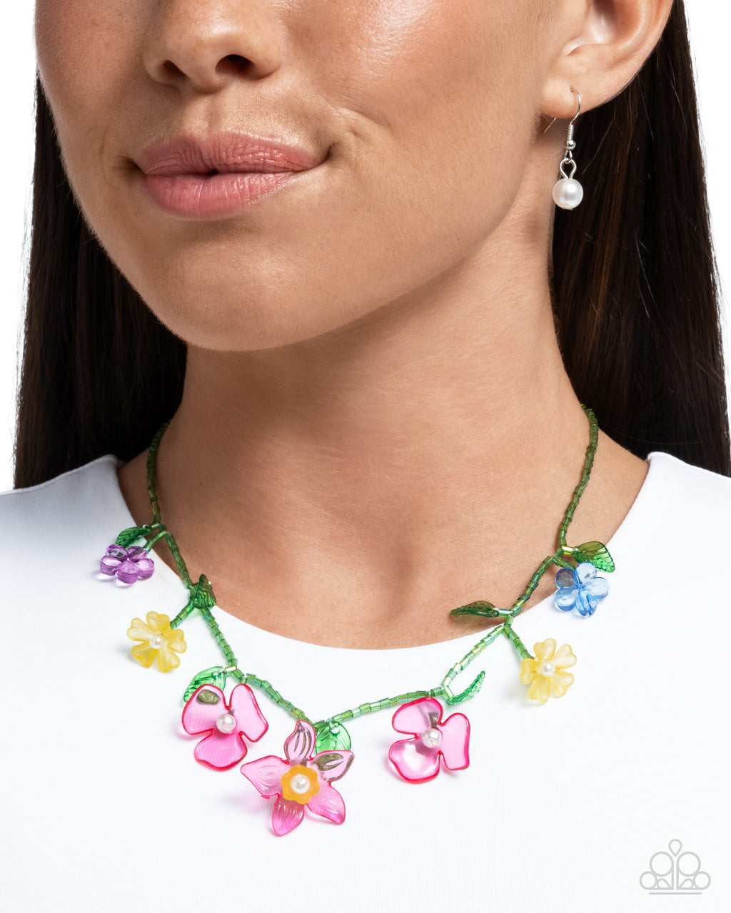 Gourmet Garden - Pink Necklace - Paparazzi Accessories