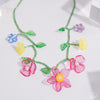 Gourmet Garden - Pink Necklace - Paparazzi Accessories